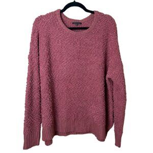 VICI Staccato Chenille Nubby Chunky Mauve Rose Sweater Size Medium Super Soft